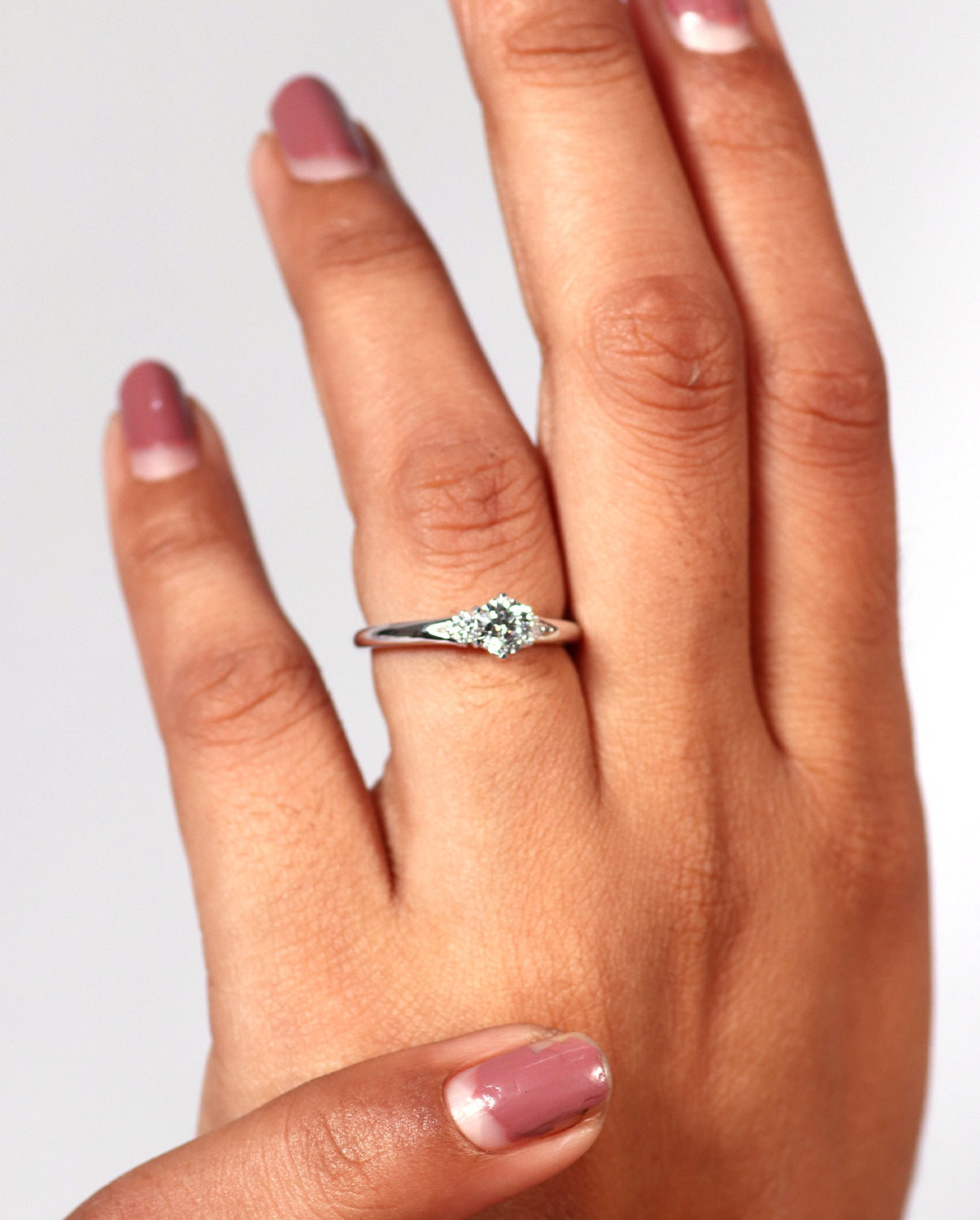 14K Gold Classic Round Cut Lab Grown Solitaire Diamond Engagement Ring