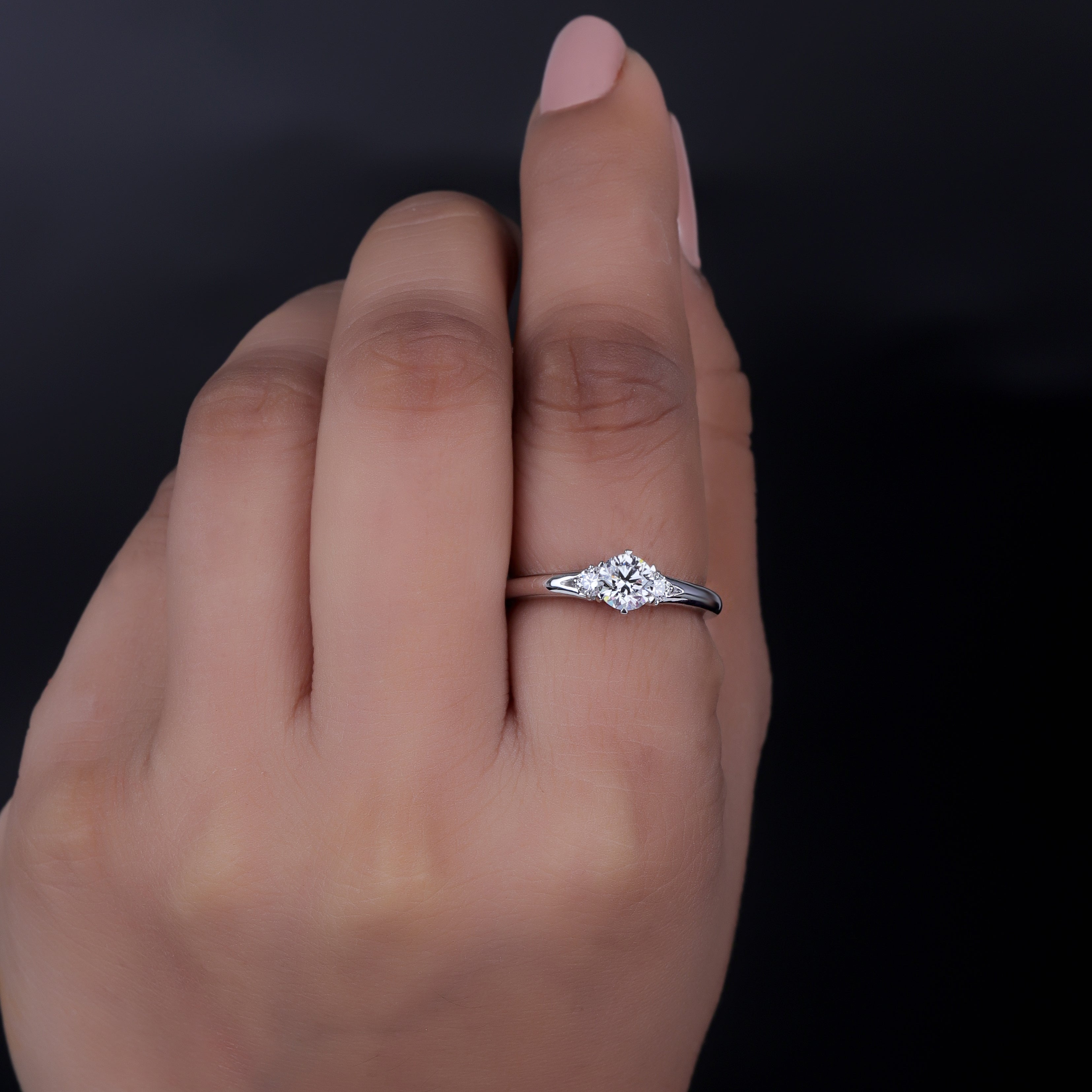 14K Gold Classic Round Cut Lab Grown Solitaire Diamond Engagement Ring