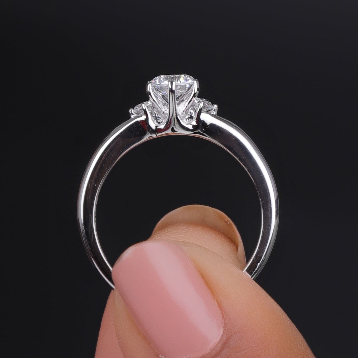 14K Gold Classic Round Cut Lab Grown Solitaire Diamond Engagement Ring
