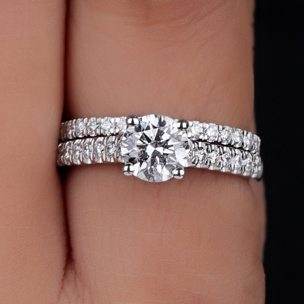 14K Gold Round Lab Grown Diamond Ring