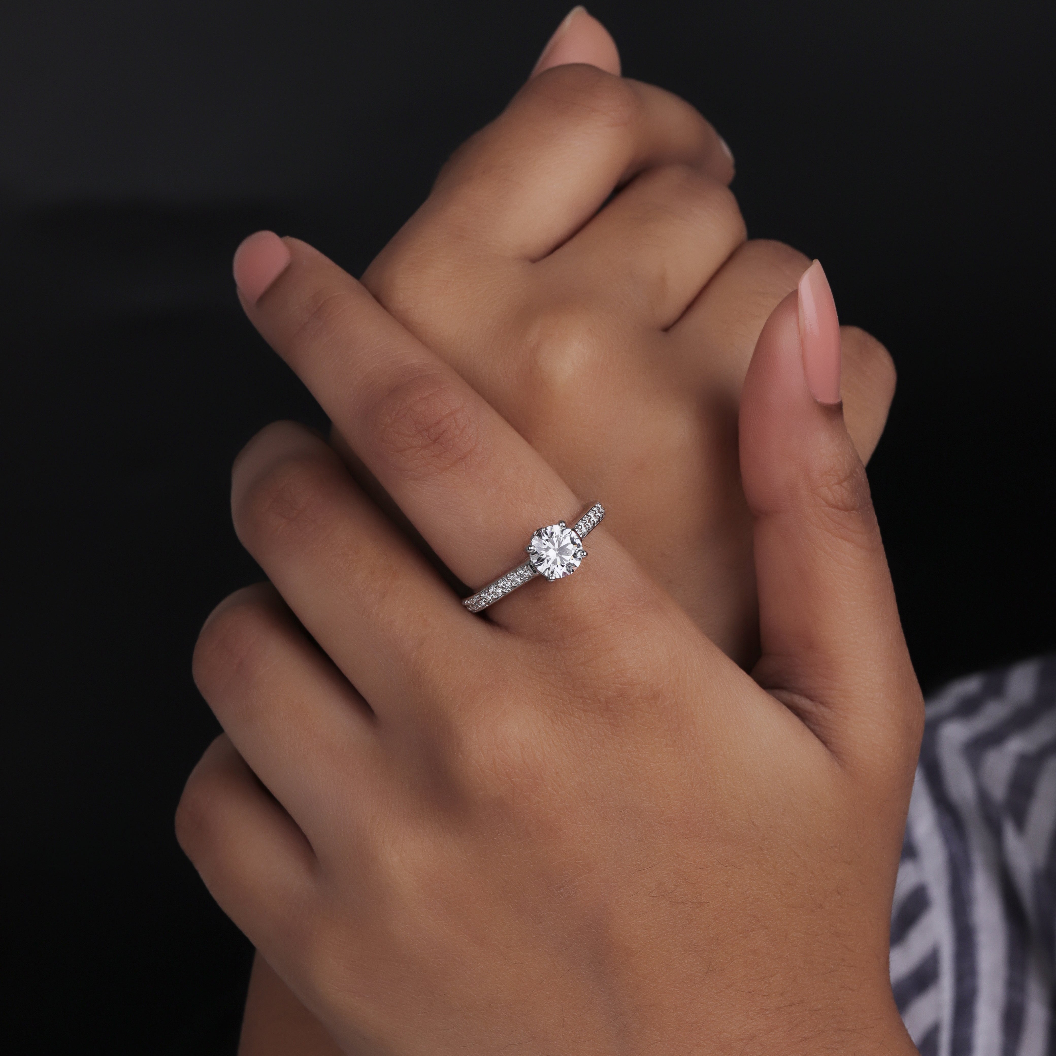 14K Gold Engagement Ring 1.46 Ct Round Shape Ring