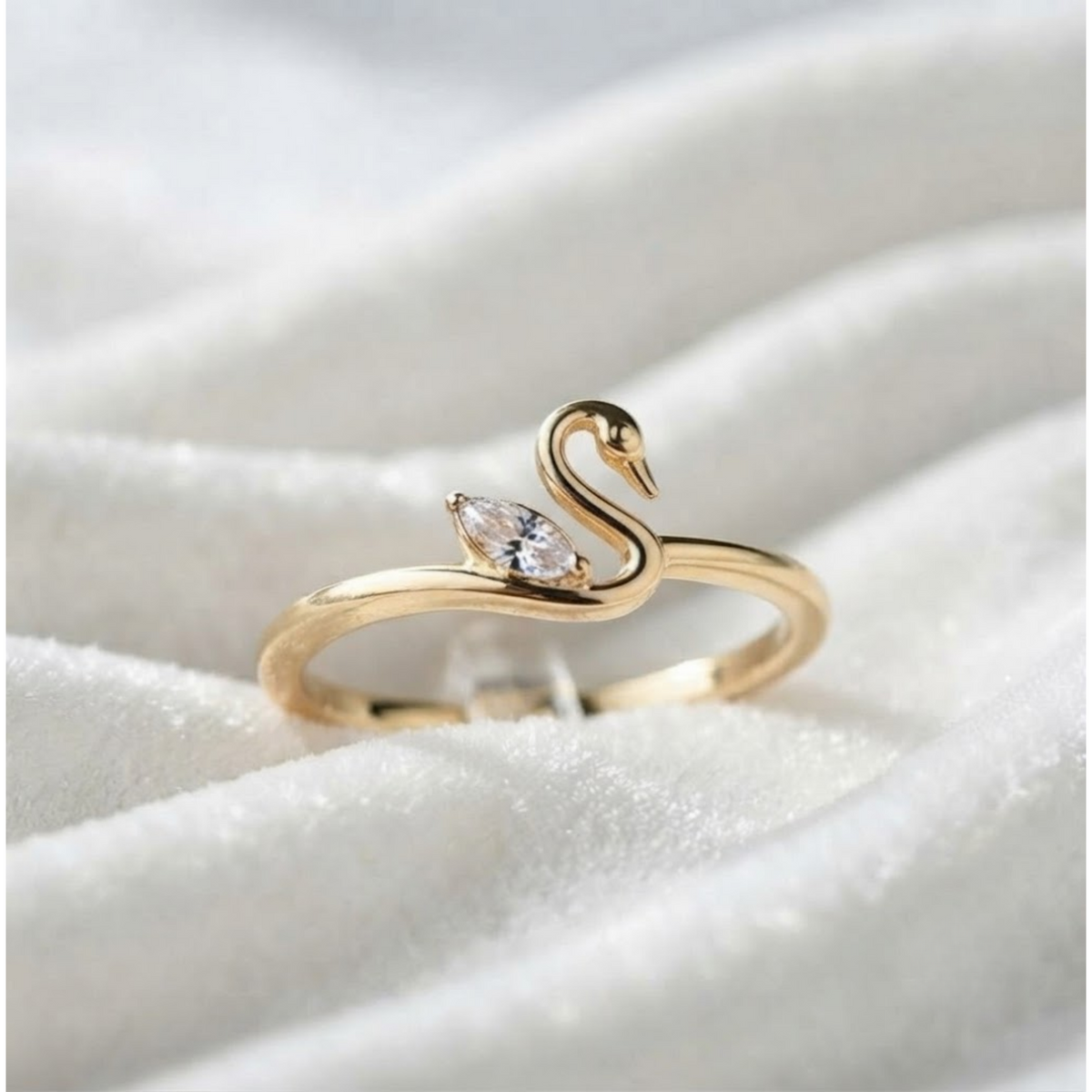 Swan Diamond Ring