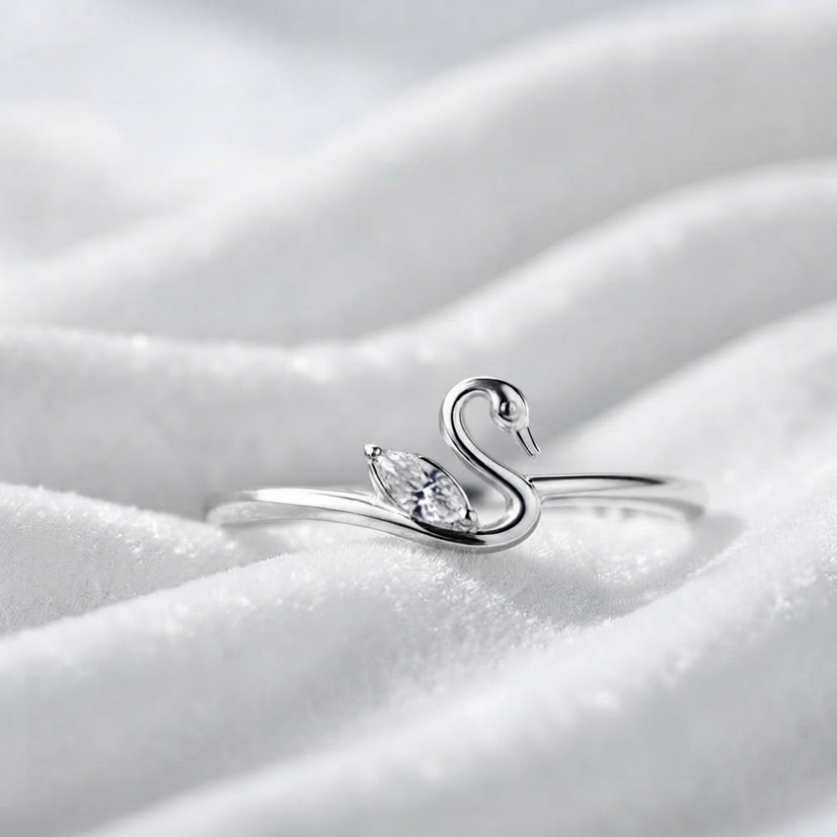Swan Diamond Ring