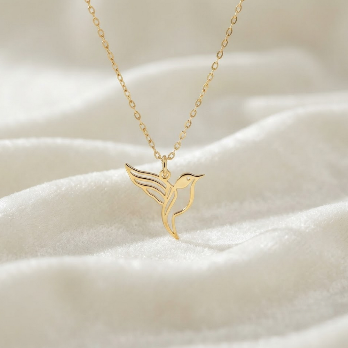 Gold Hummingbird Necklace