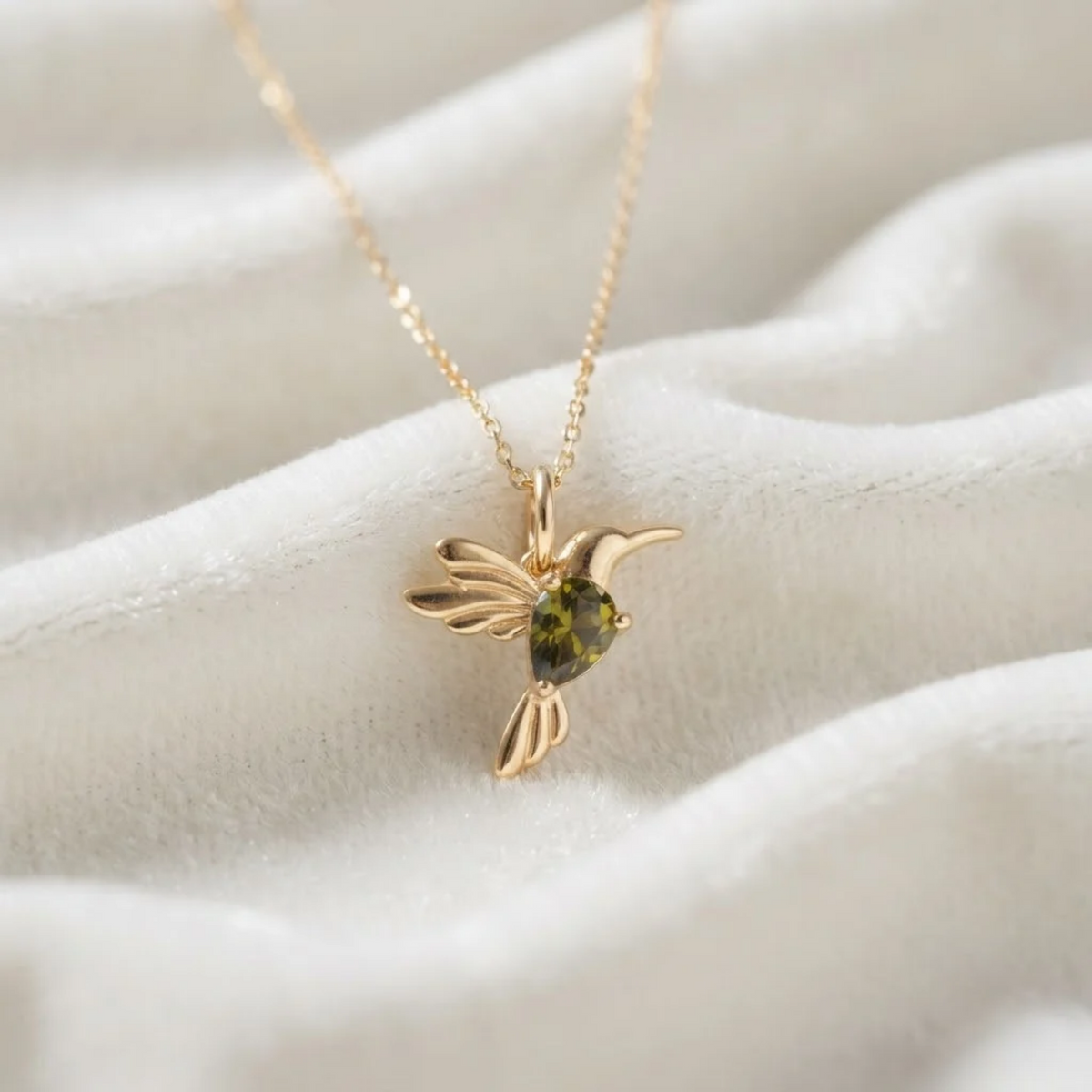 Gold Hummingbird Necklace