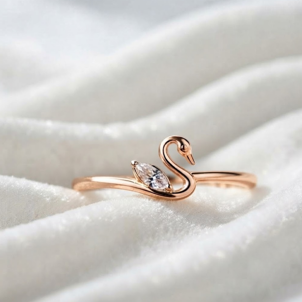 Swan Diamond Ring