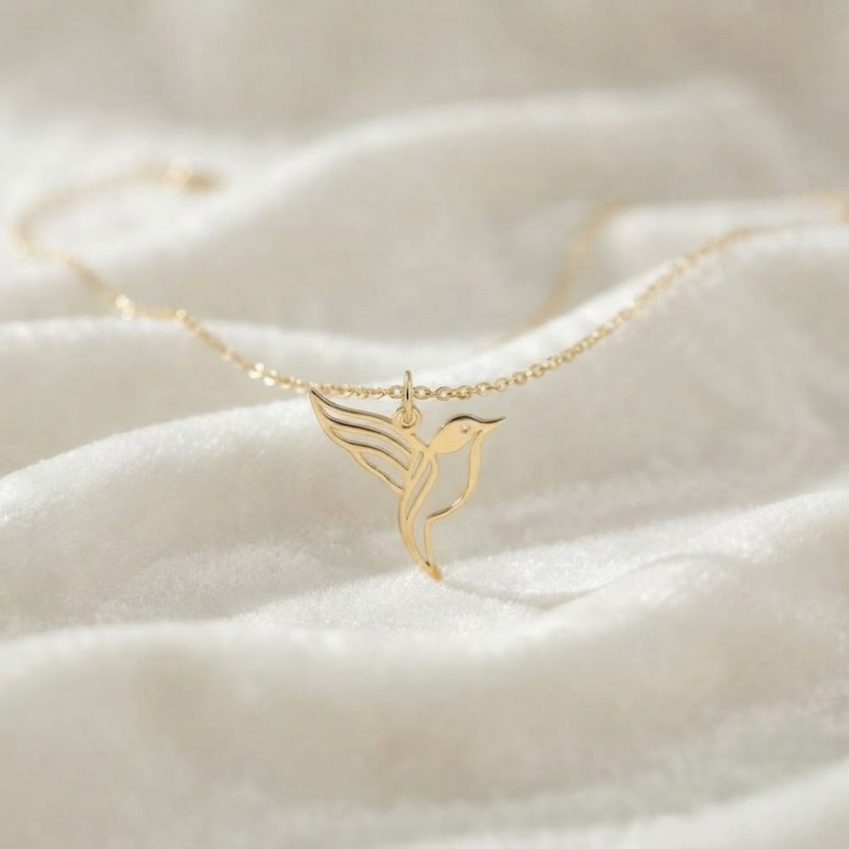 Gold Hummingbird Necklace