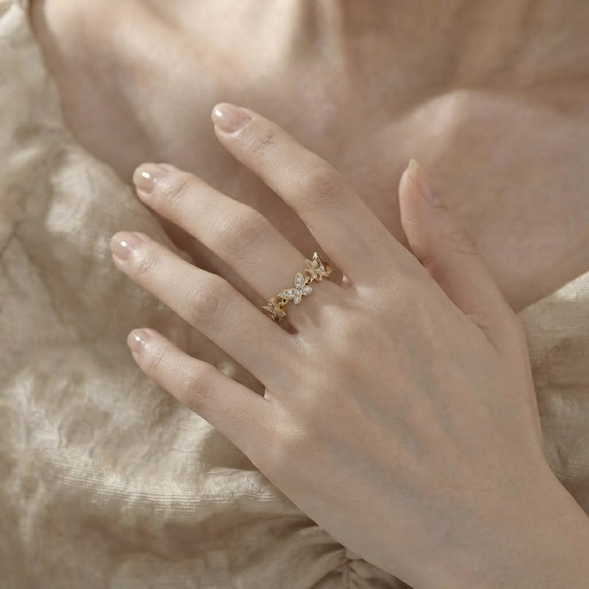 Butterfly Diamond Ring