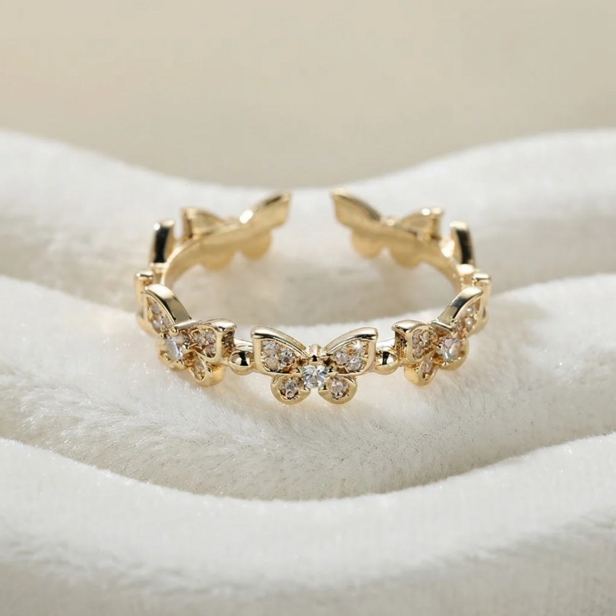 Butterfly Diamond Ring
