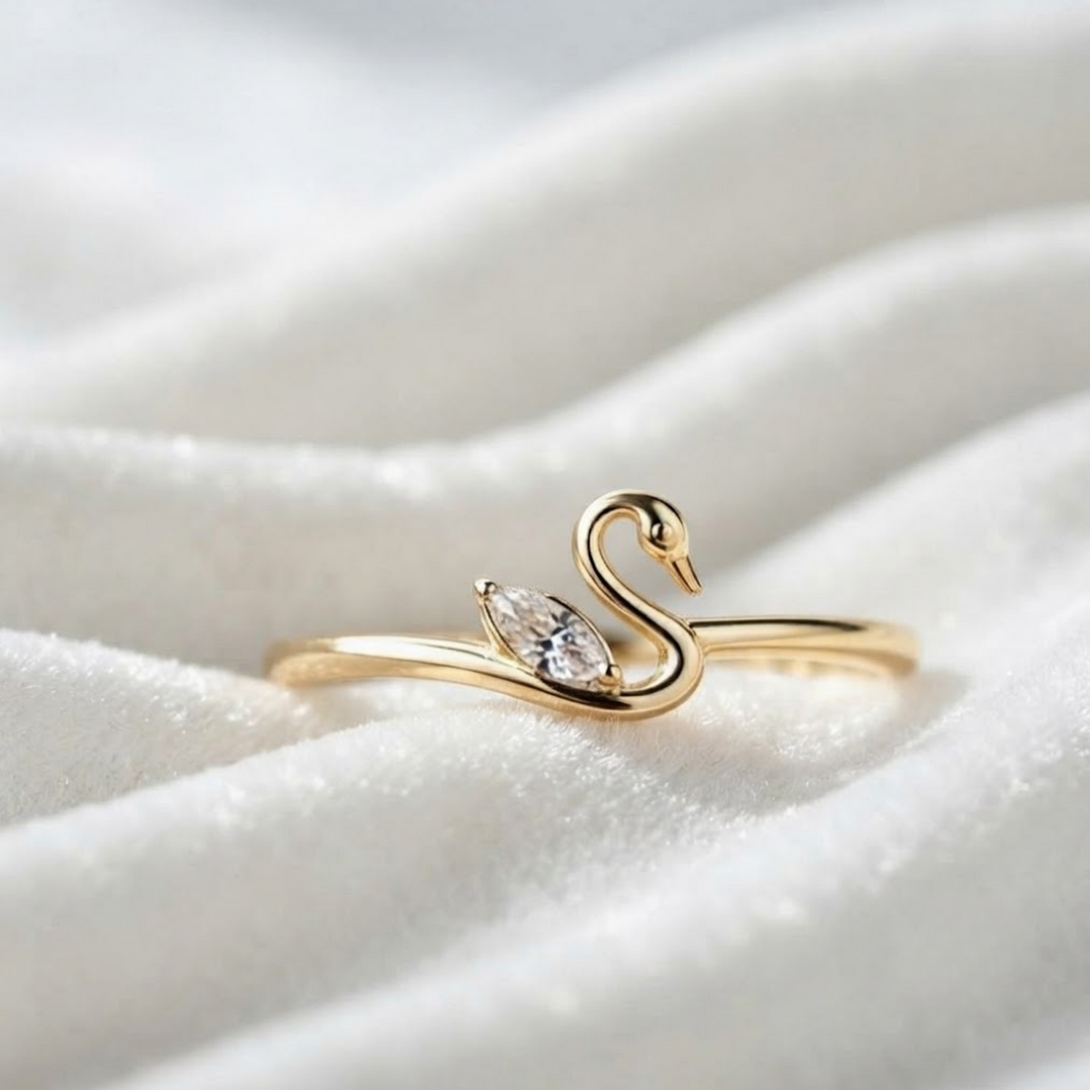 Swan Diamond Ring