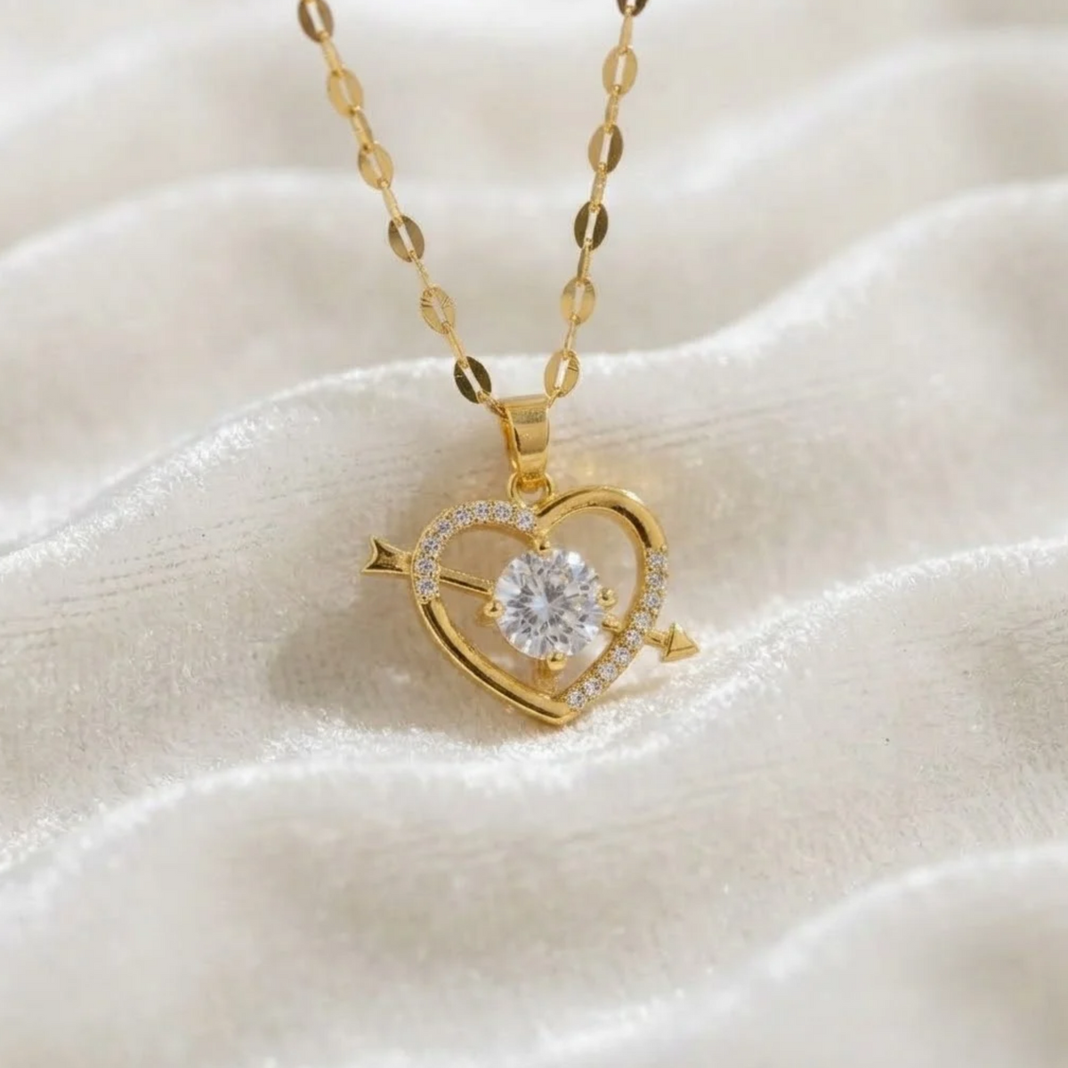 Heart Arrow Pendant Necklace