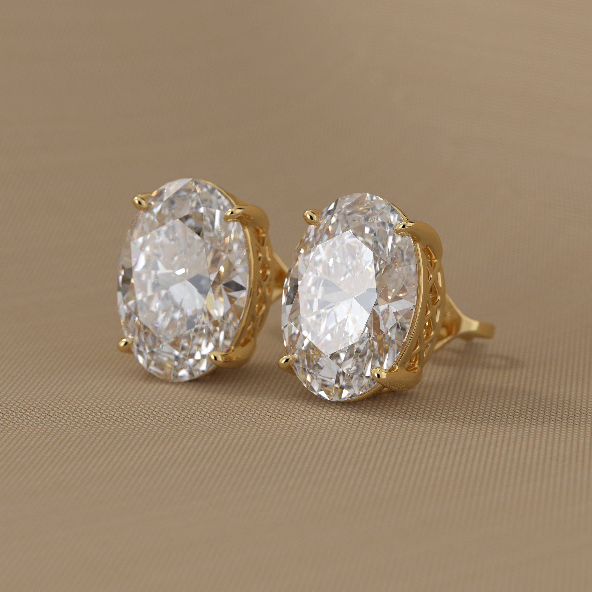 Amelie Oval-Cut Lab-Grown Diamond Earrings | 2.00 CTW | 14K & 18K White, Yellow, Rose Gold |