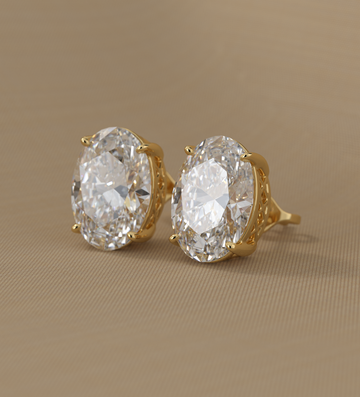 Amelie Oval-Cut Lab-Grown Diamond Earrings | 2.00 CTW | 14K & 18K White, Yellow, Rose Gold |