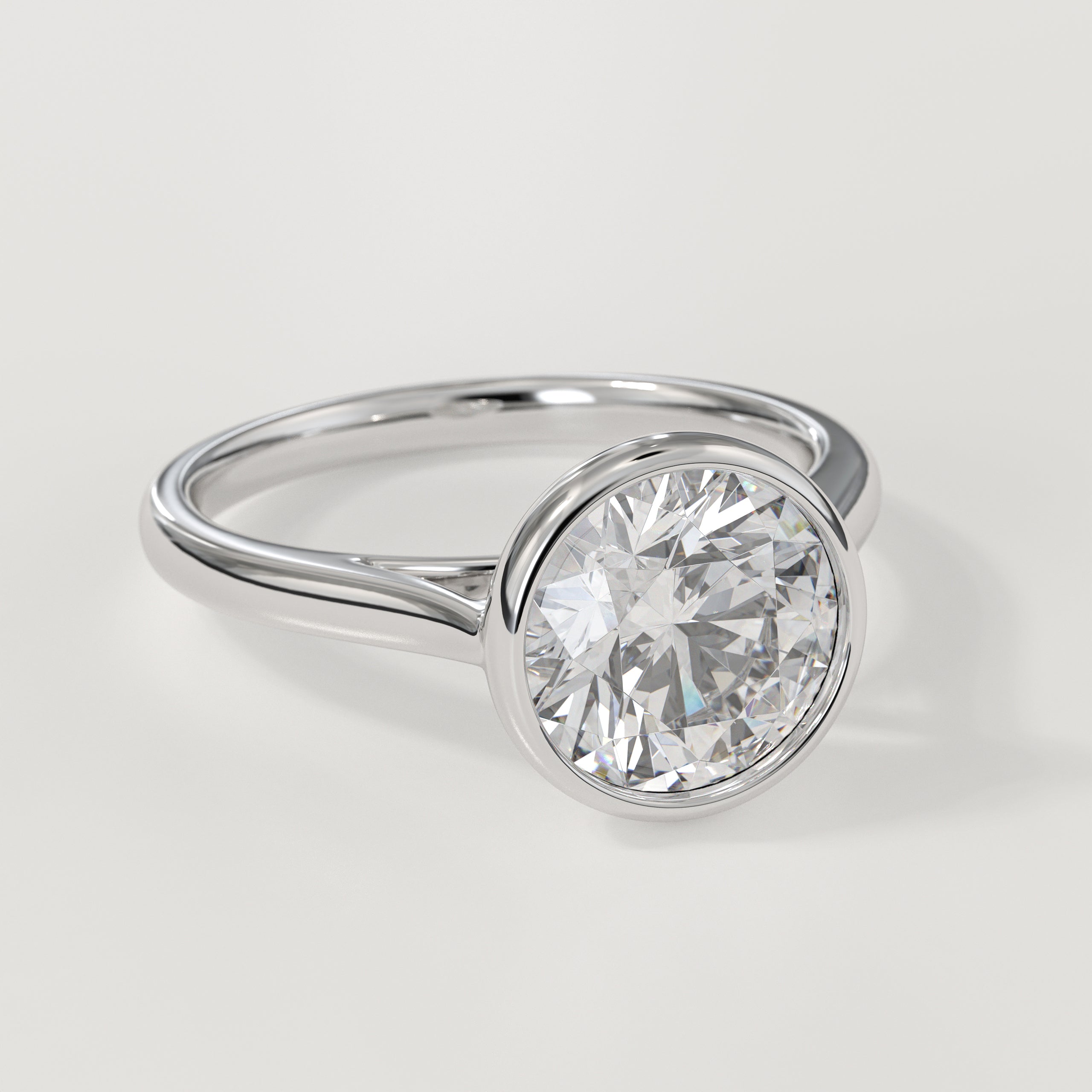 14K Gold 1 Carat IGI Certified Round Cut Lab Grown Diamond Ring