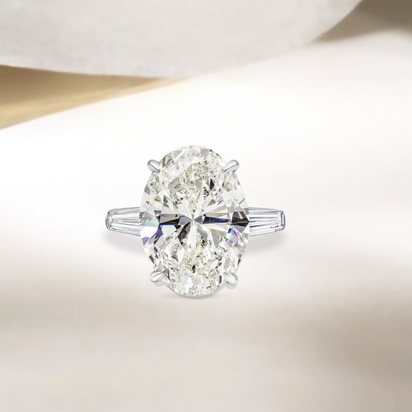 14K Gold 10.03ct Oval Cut Lab-Grown Diamond Engagement Ring