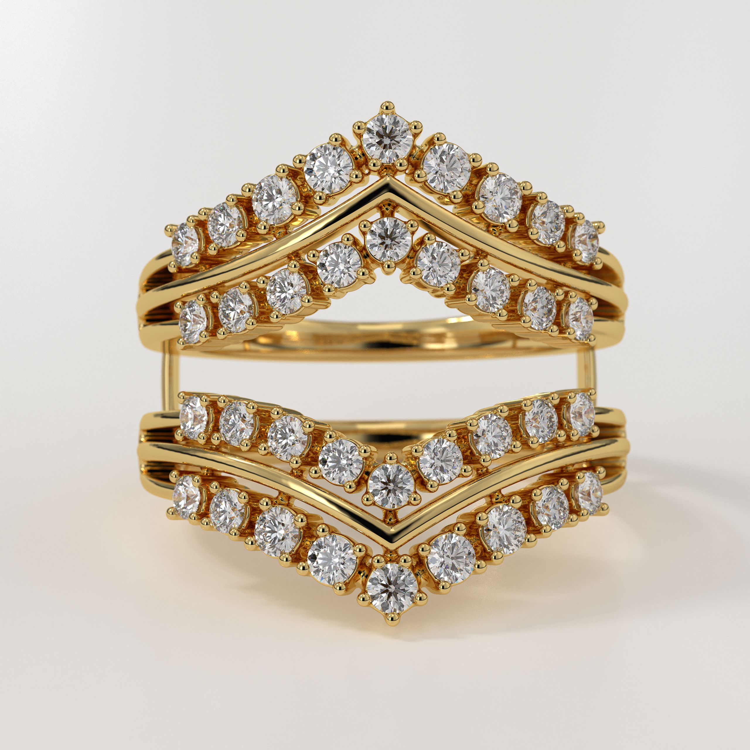 14K Gold Lab Grown Diamond Enhancer for Engagement Ring