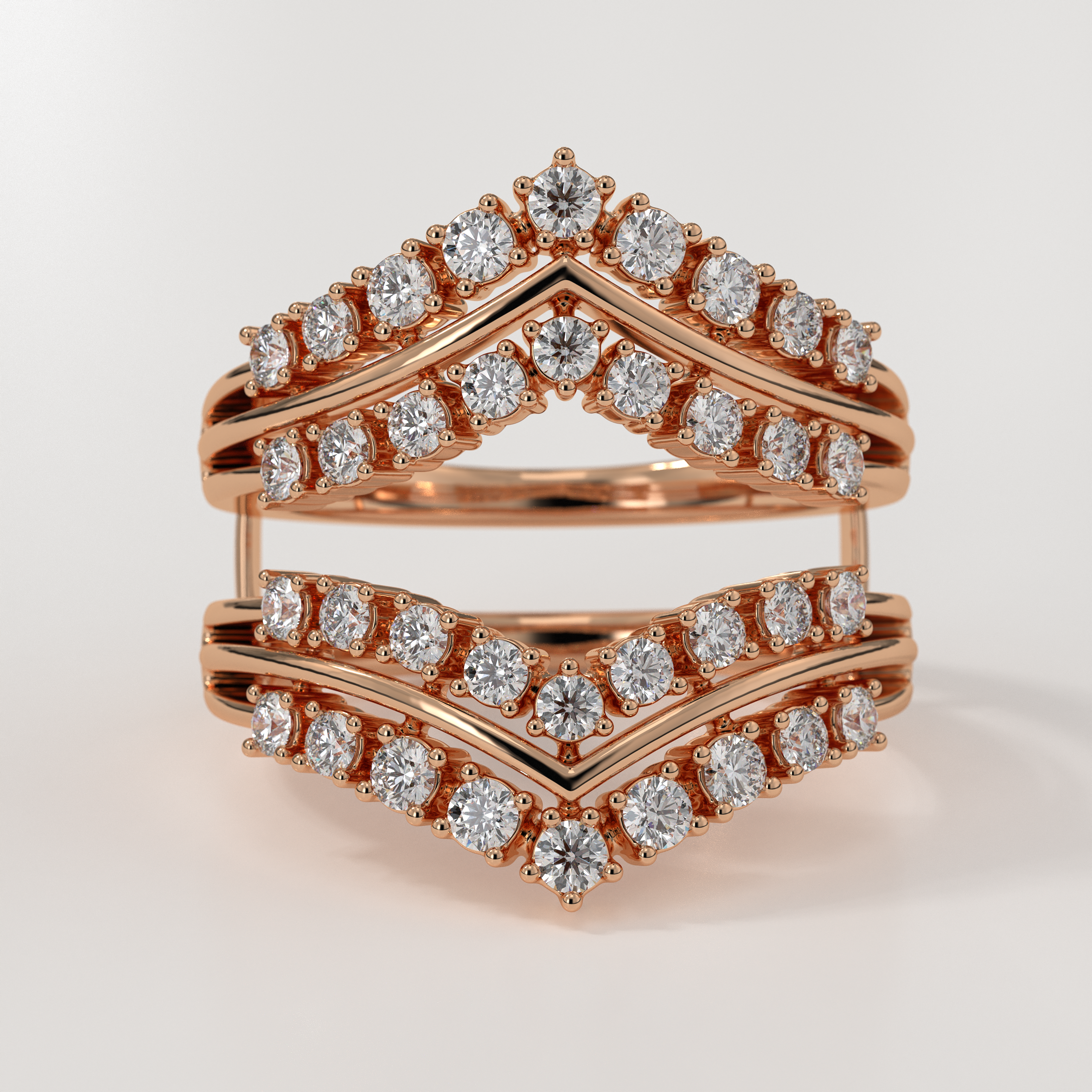 14K Gold Lab Grown Diamond Enhancer for Engagement Ring