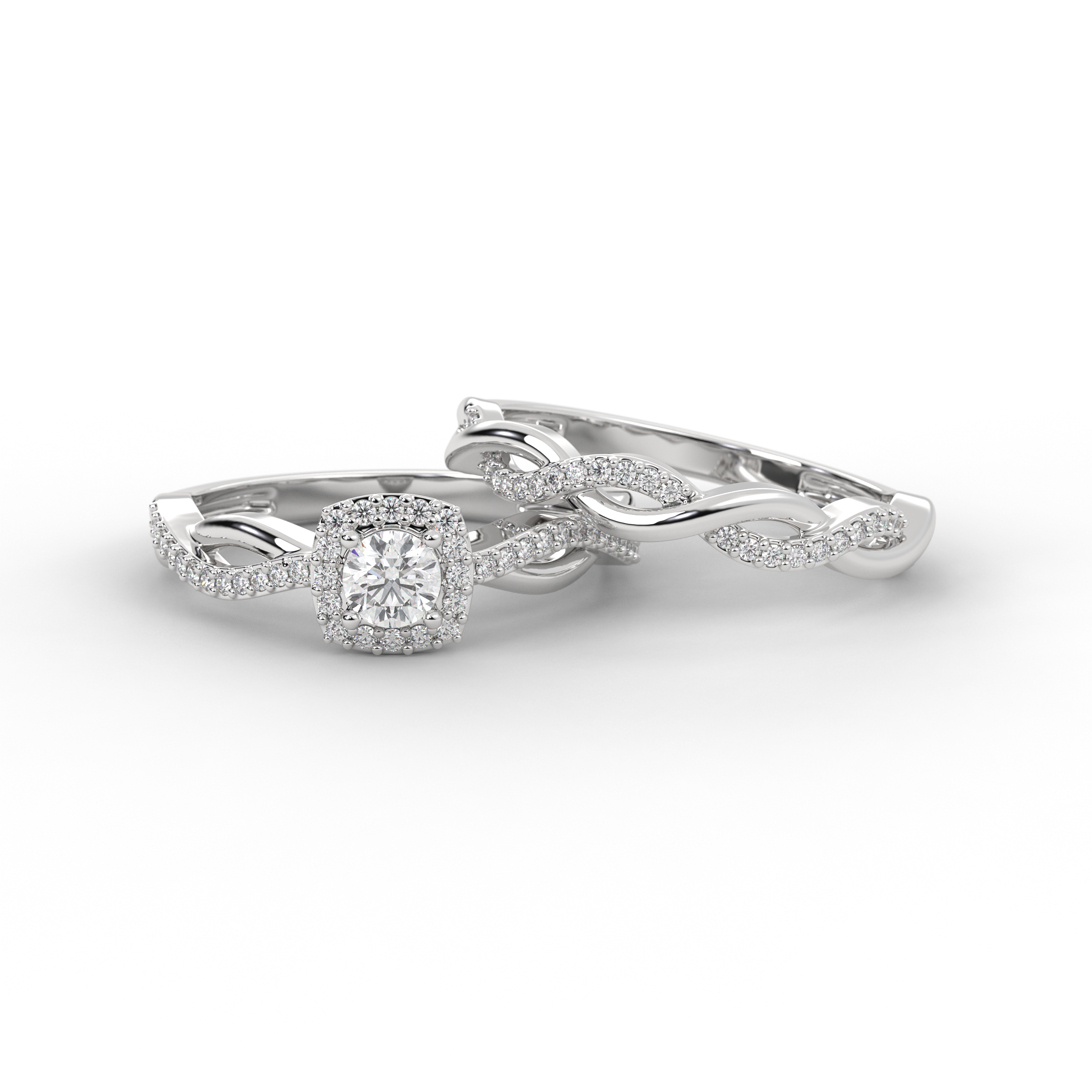 14K Gold Round Lab Grown Engagement Ring