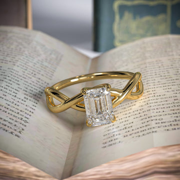 Emerald-Cut Lab-Grown Diamond Infinity Band Ring | Sustainable Luxury by Elrock Jewels™