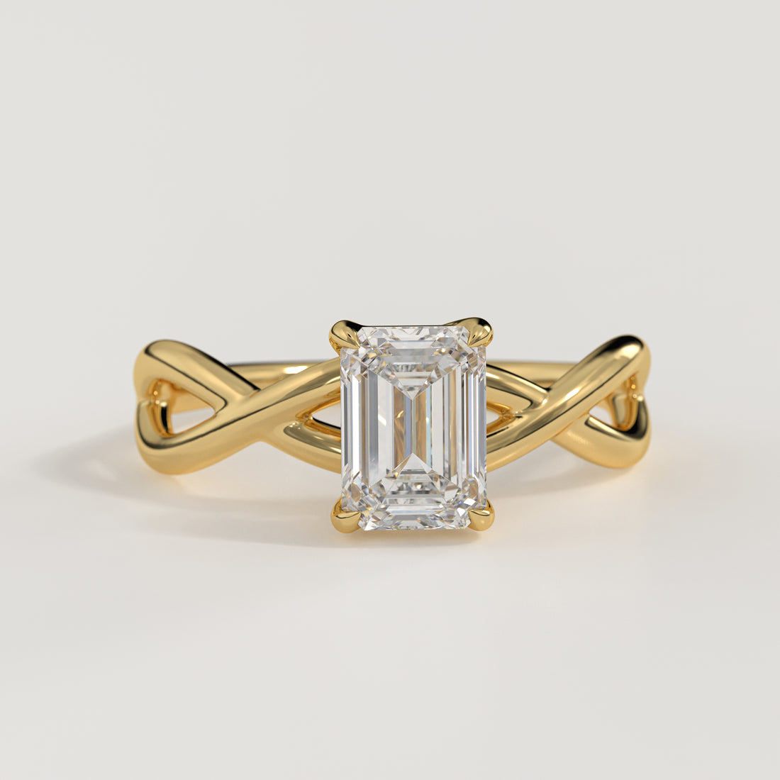 Emerald-Cut Lab-Grown Diamond Infinity Band Ring | Sustainable Luxury by Elrock Jewels™