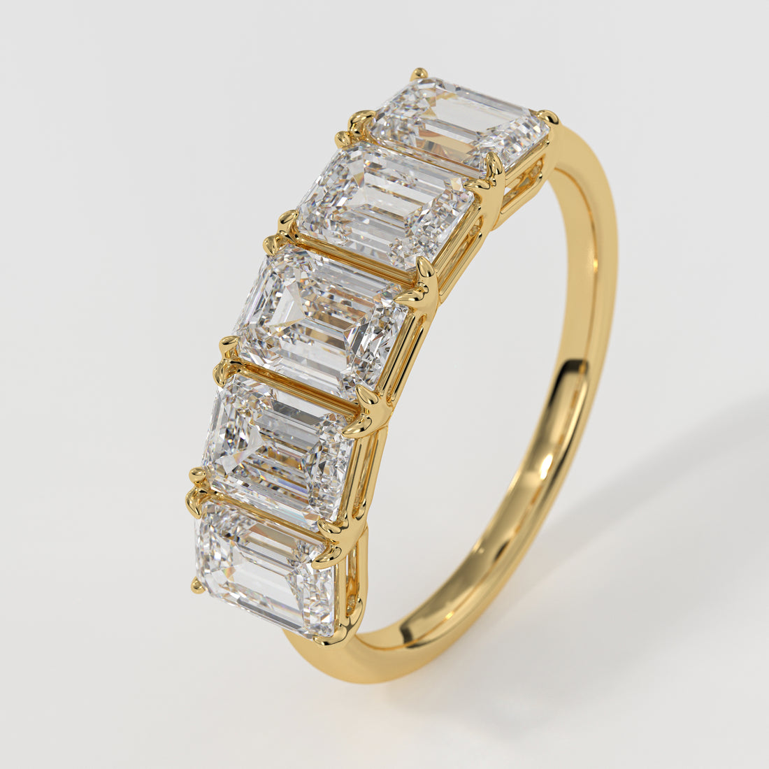 Emerald Cut Lab Grown Diamond Band | Sustainable Luxury by Elrock Jewels™