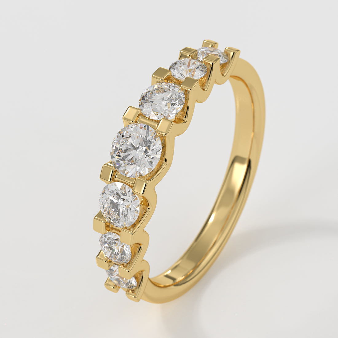 Round-Cut Lab Grown Diamond Band | Sustainable Luxury by Elrock Jewels™