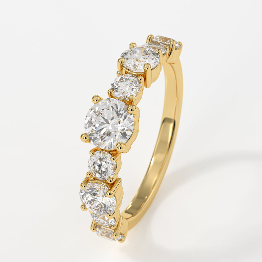 14K Gold Round Cut Lab Grown Diamond Simple Engagement Ring
