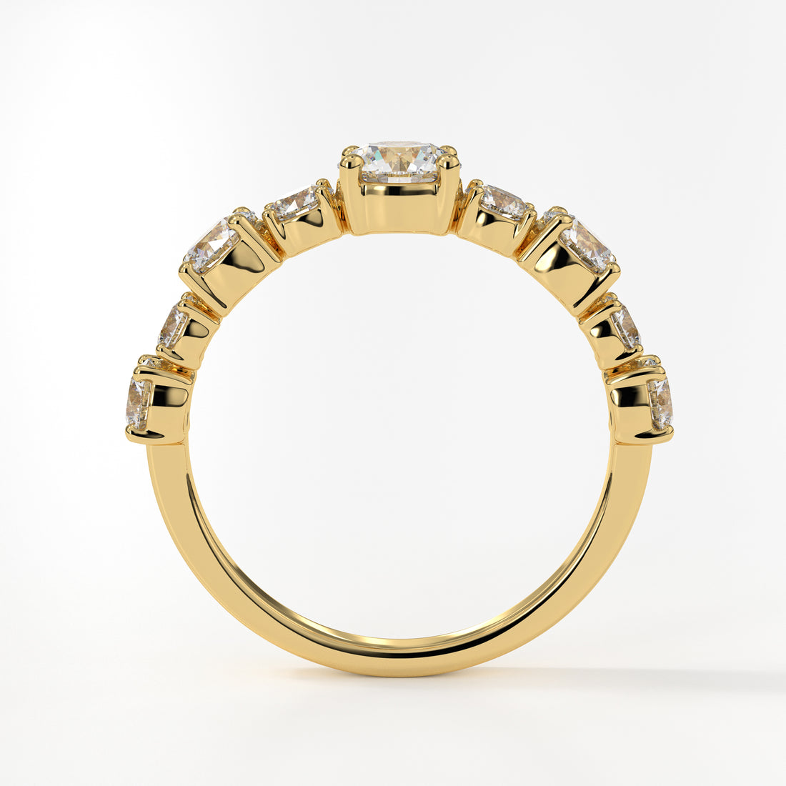 Round Cut Lab Grown Diamond Anniversary Band | Sustainable Luxury by Elrock Jewels™