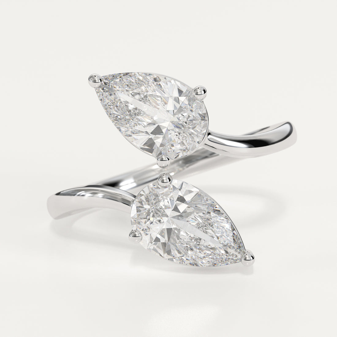 Lab-Grown Pear-Cut Diamond Toi et Moi Ring | Sustainable Luxury by Elrock Jewels™