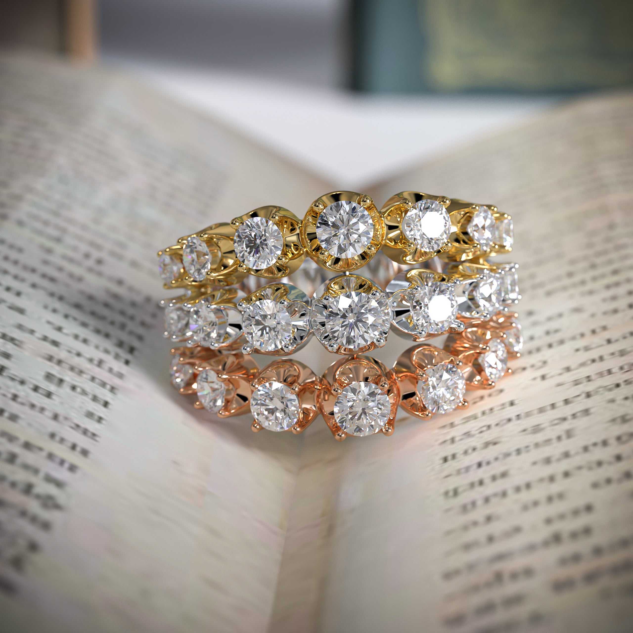 14K Gold Diamond Wedding Women Diamond Wedding Band