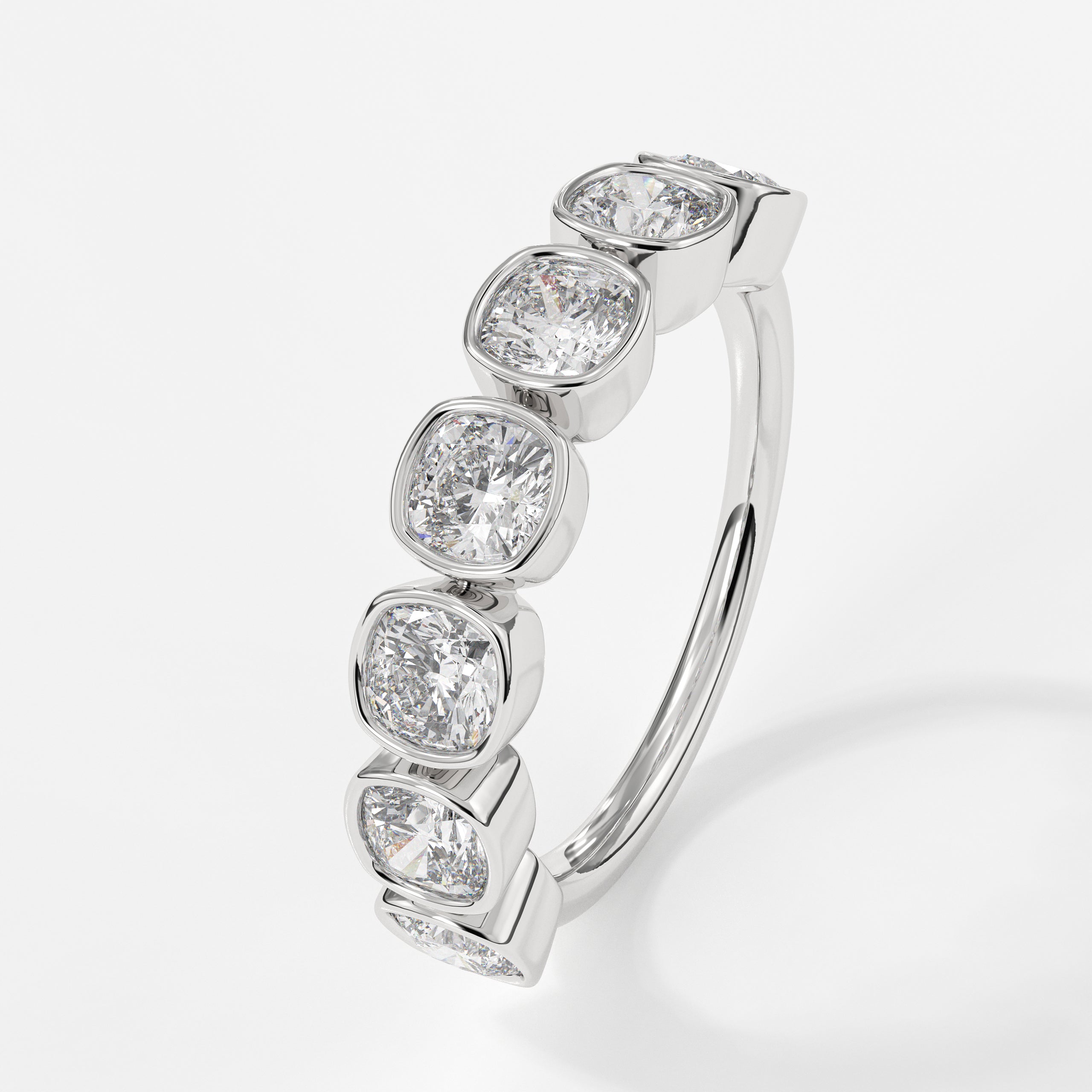 14K Rose Gold Cushion Cut Lab Grown Diamond Ring