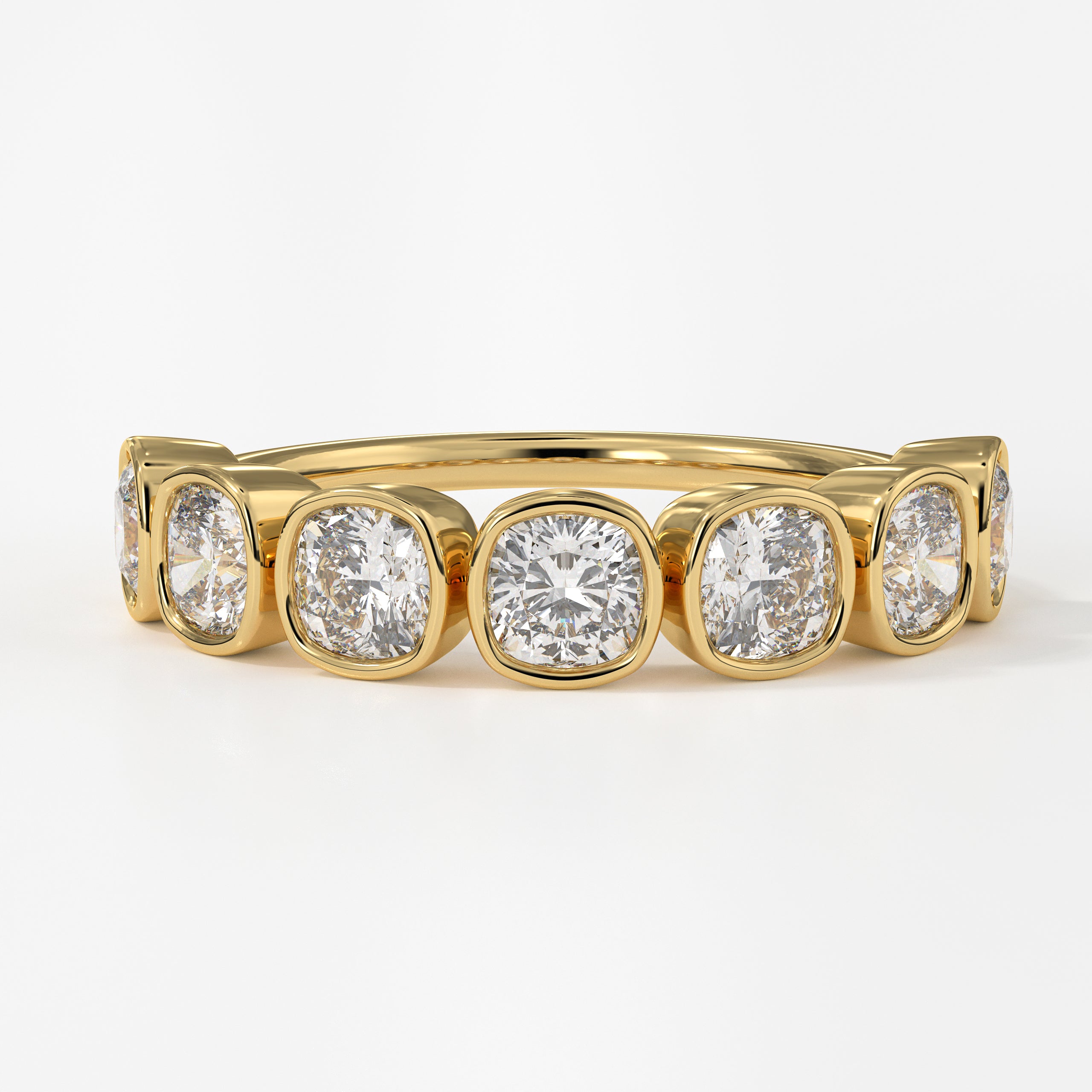 14K Rose Gold Cushion Cut Lab Grown Diamond Ring