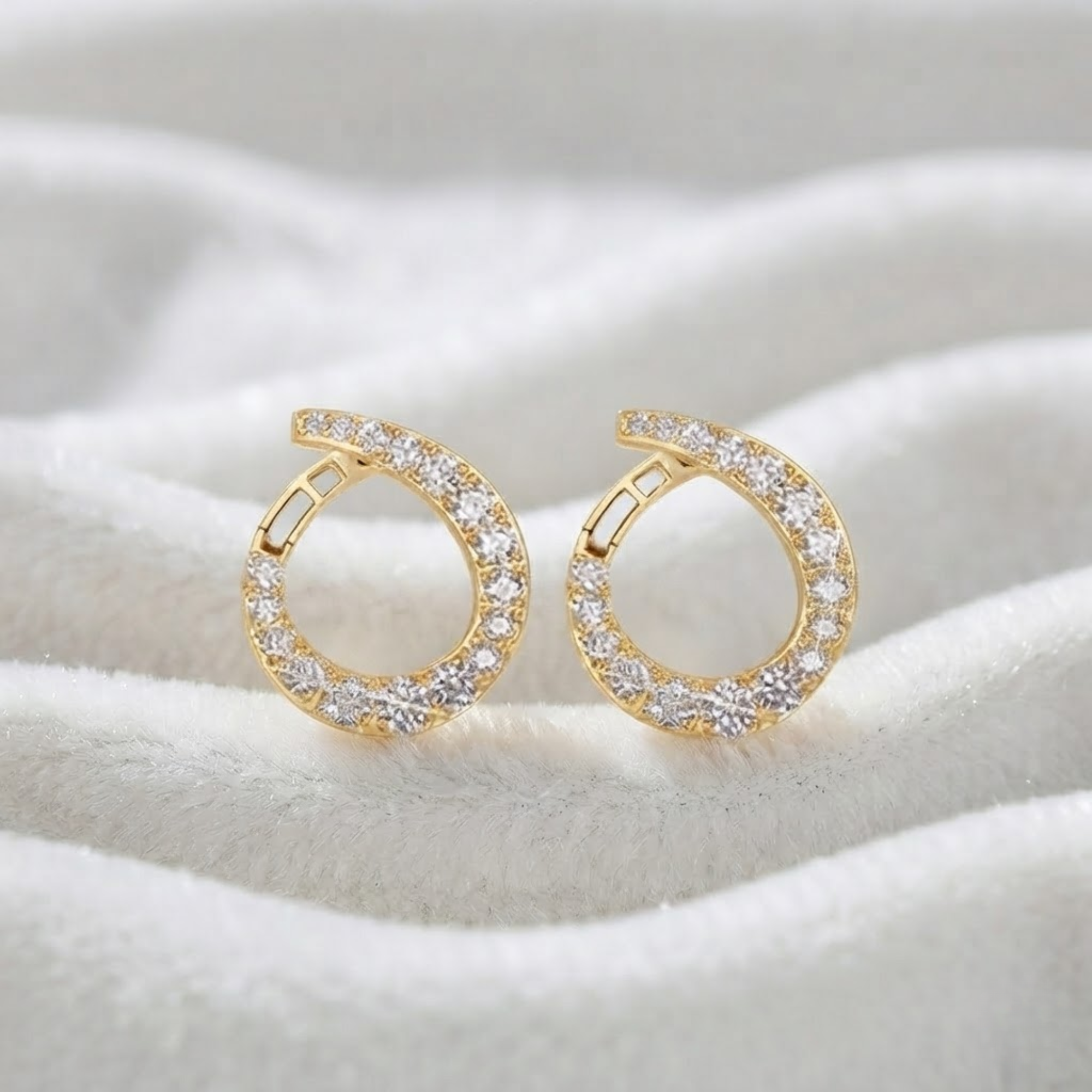 Lab-Grown Diamond Hoop Huggie Earrings