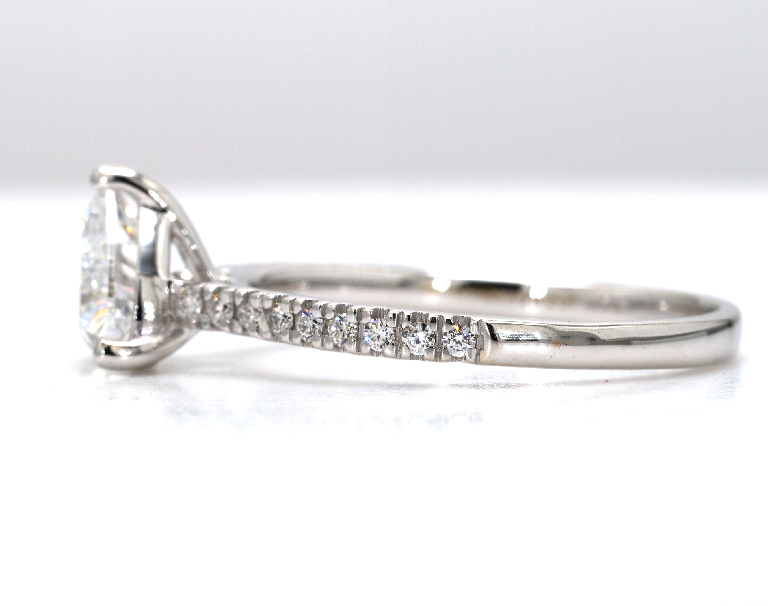 14k Gold Heart-Shape Diamond Ring Solitaire Diamond Ring