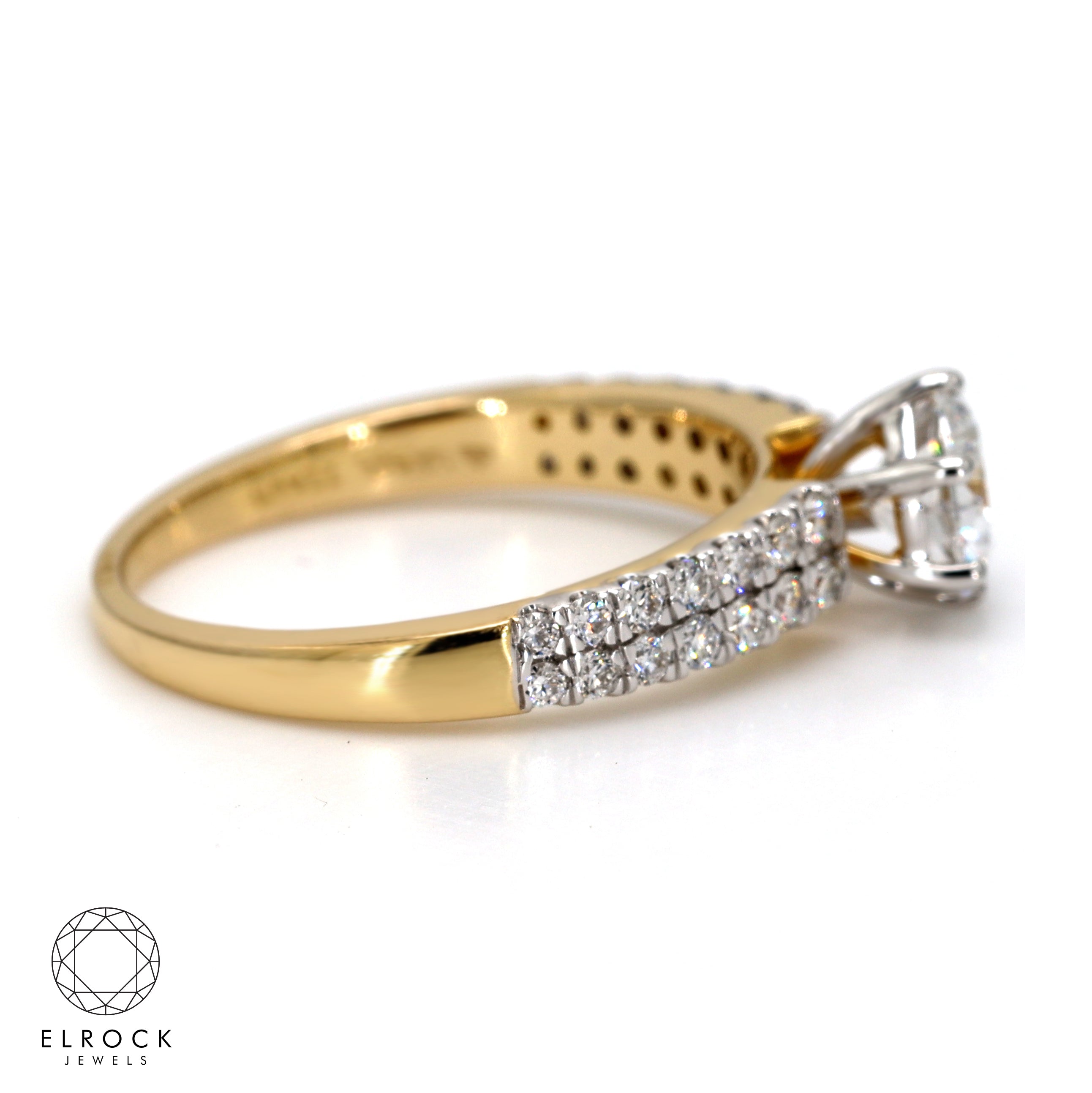 14K Gold 1.06 Carat Round Cut Lab Grown Diamond Solitaire Engagement Ring