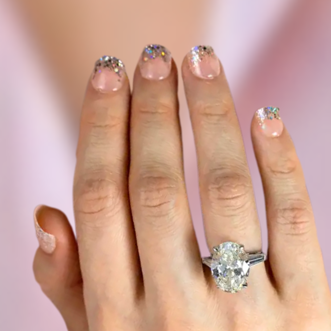 14K Gold 10.03ct Oval Cut Lab-Grown Diamond Engagement Ring