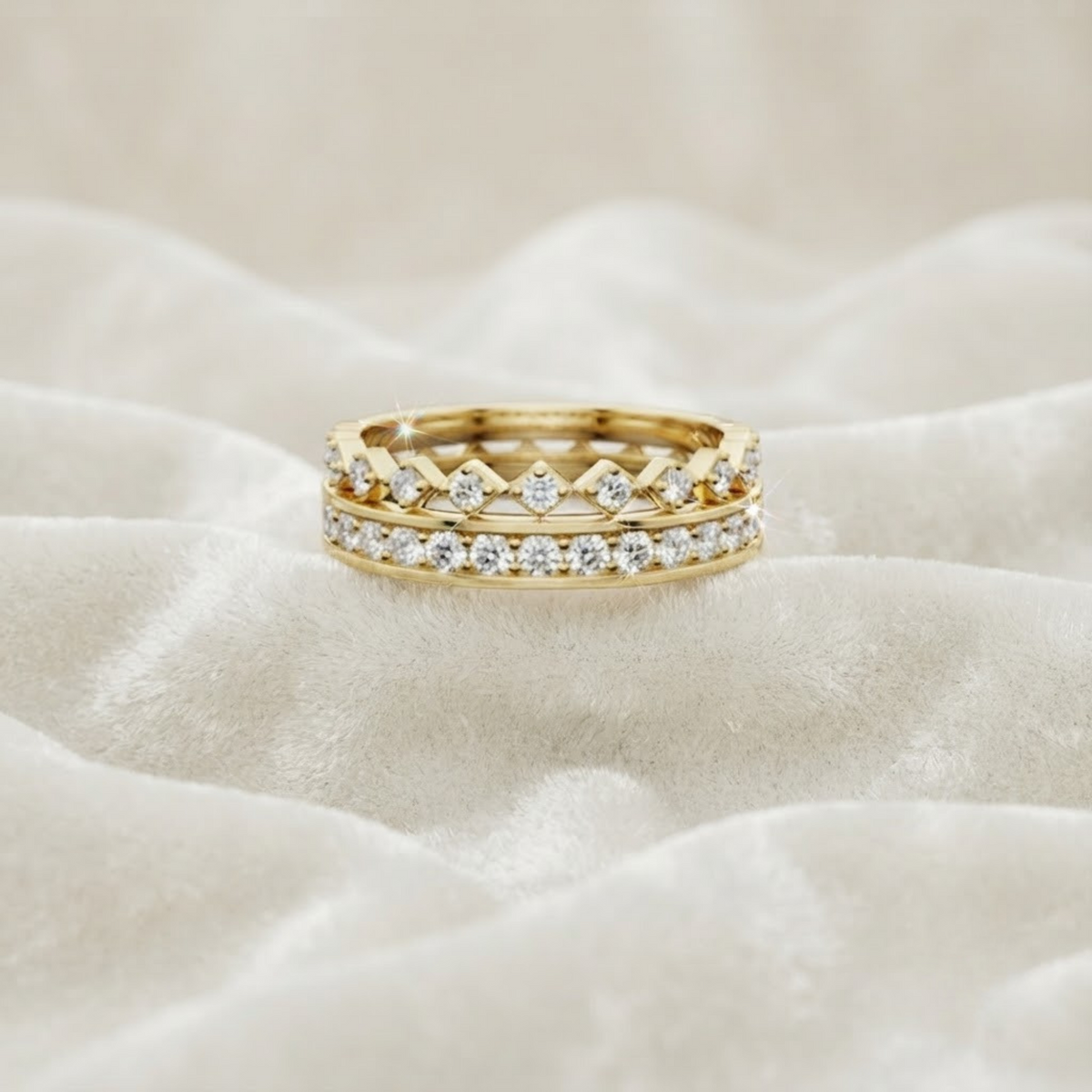 Lab-Grown Diamond Triple Band Ring