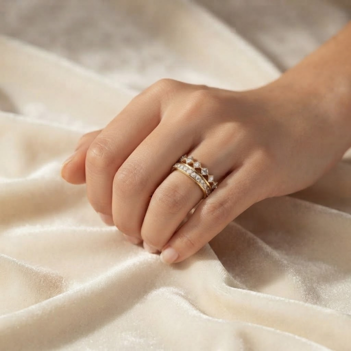 Lab-Grown Diamond Triple Band Ring