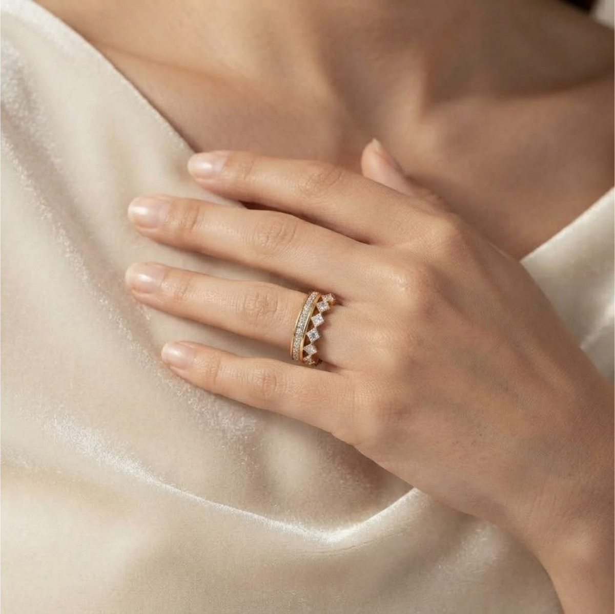 Lab-Grown Diamond Triple Band Ring