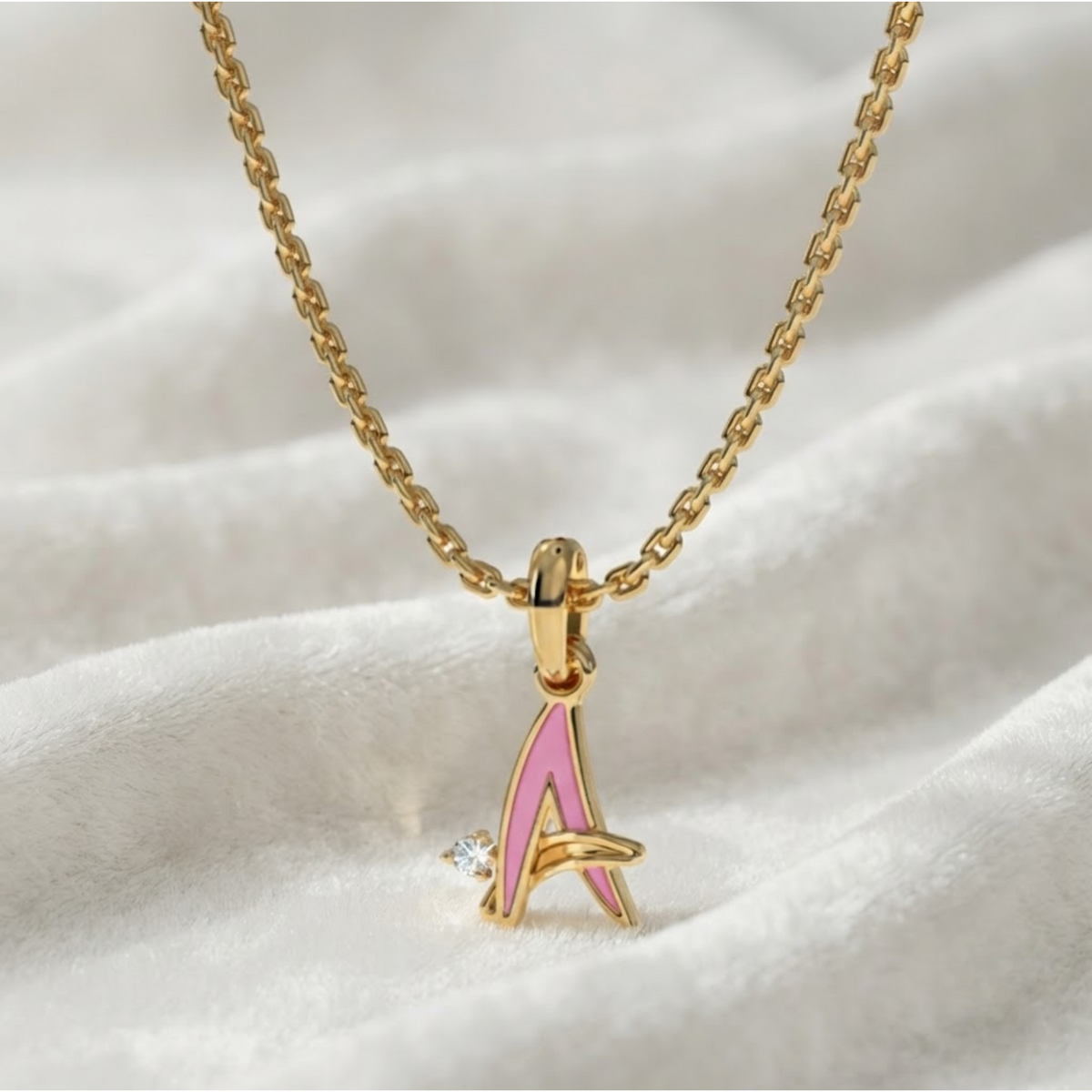 Enamel Initial Charm Pendant Alphabet Enamel Pendant