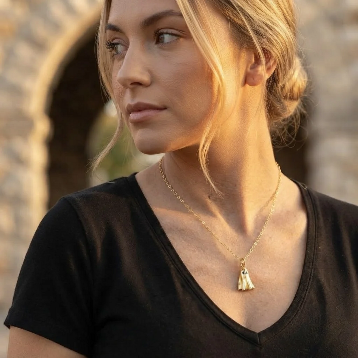 Ghost Pendant Necklace