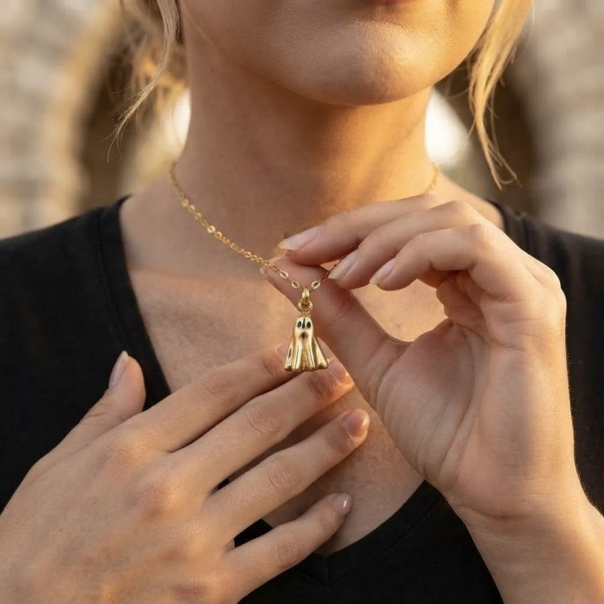 Ghost Pendant Necklace