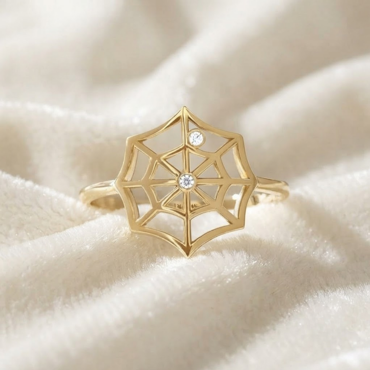 Spider Web Lab Grown Diamonds Ring