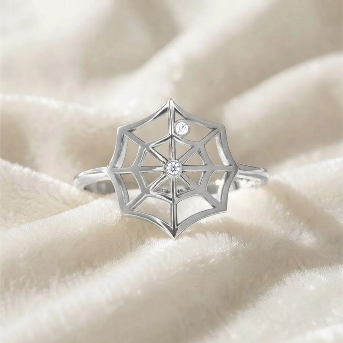 Spider Web Lab Grown Diamonds Ring
