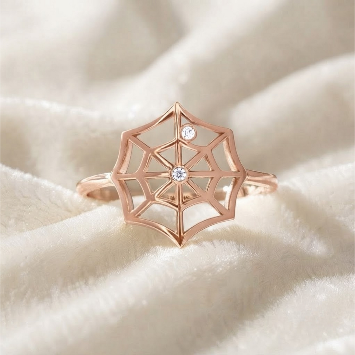 Spider Web Lab Grown Diamonds Ring