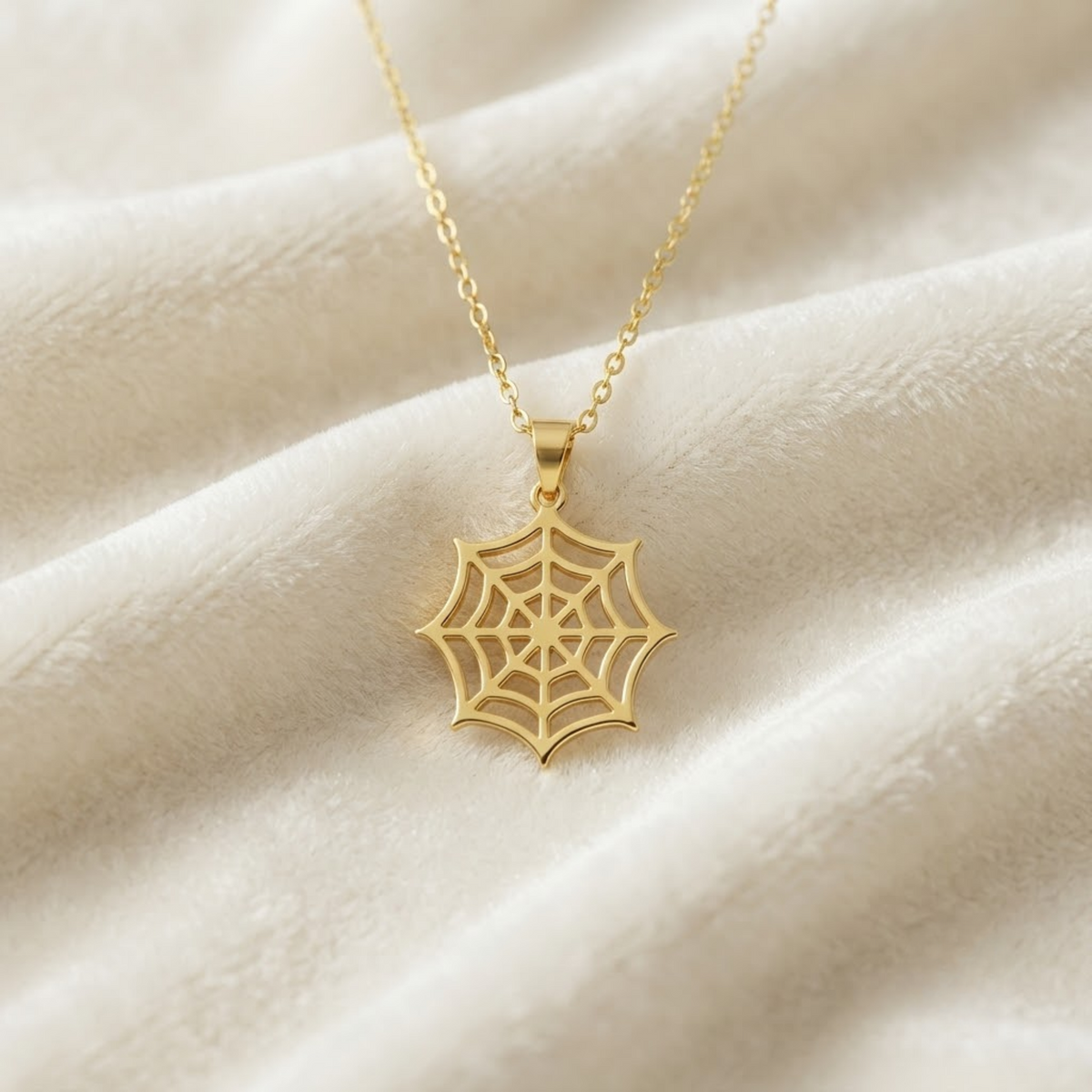 Spider Web Pendant Necklace