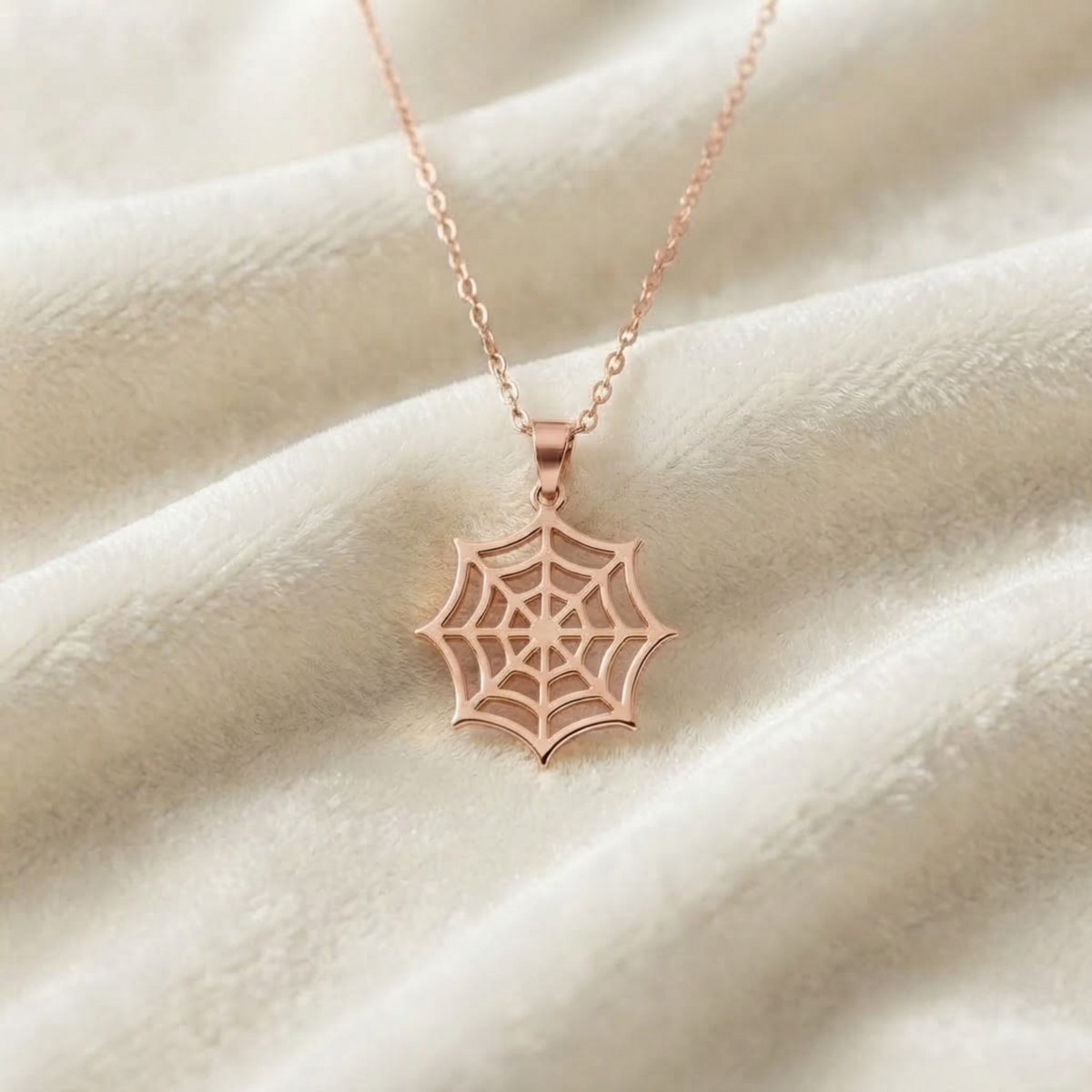 Spider Web Pendant Necklace