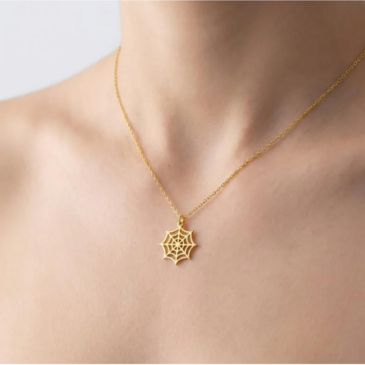 Spider Web Pendant Necklace