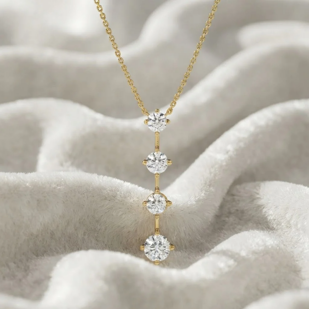 Diamond Vertical Bar Necklace