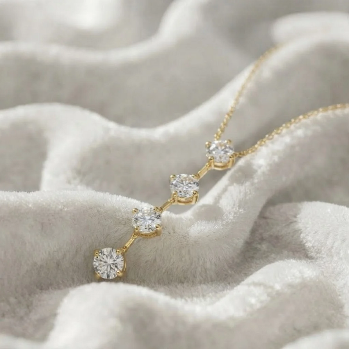 Diamond Vertical Bar Necklace